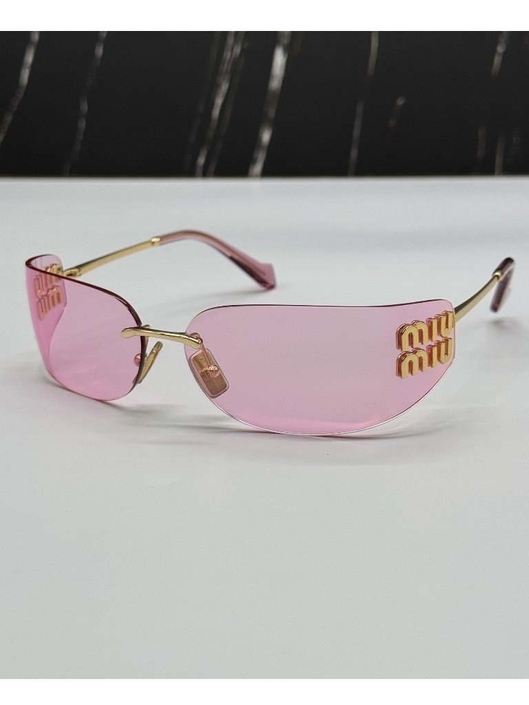 New Miu Miu Mua51s 5ak90y Silver Shield Sunglasses Mua 51s